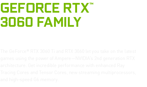 GeForce Nvidia RTX 3060 Ti the ultimate play 2nd Generation