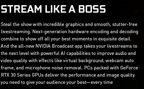 Nvidia RTX 30 series - Stream Like a BOSS
